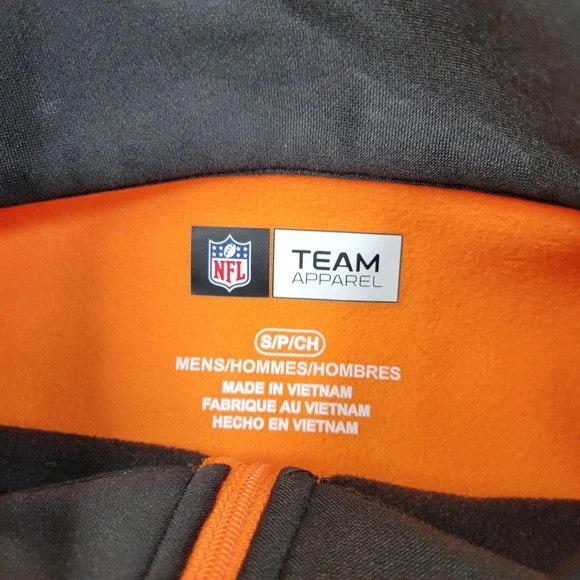 Cincinnati Bengals Pullover Mens Small Black Orange NFL Team Quarter Zip Sweater - Picture 3 of 8